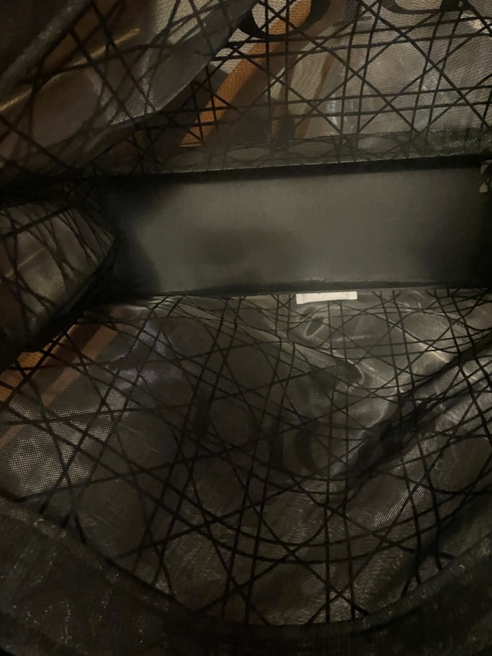 Dior Black Monogram Mesh Tote - Picture 10 of 17